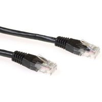 ACT Zwarte 1,5 meter U/UTP CAT6A patchkabels met RJ45 connectoren