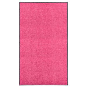 VidaXL Deurmat wasbaar 90x150 cm roze