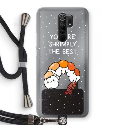 You're Shrimply The Best: Xiaomi Redmi 9 Transparant Hoesje met koord
