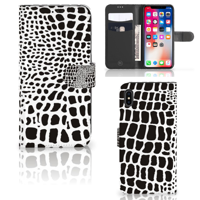 Apple iPhone Xs Max | Telefoonhoesje | Met pasjeshouder | Slangenprint