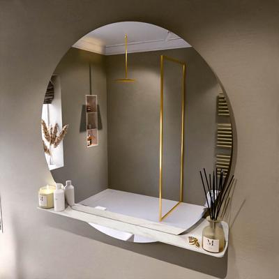 MONDIAZ SPOT spiegel rond 120cm met Spiegelplanchet kleur Ostra.