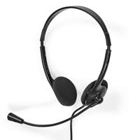 Nedis PC-Headset | On-Ear | Stereo | USB Type-A / USB Type-C | Inklapbare Microfoon | Zwart - CHSTU110BK