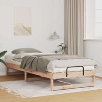 Bedframe met Draaghandvatten Bruin 100 x 220 cm