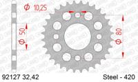 AFAM Chain wheel 420 32z steel silver
