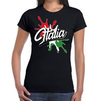 Italia/Italie t-shirt spetter zwart voor dames Italia/Italie t-shirt spetter zwart voor dames