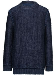 Maison Margiela pull en maille tissée - Bleu