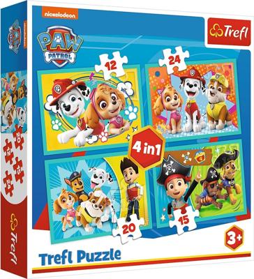 Trefl puzzel - paw patrol 4 in 1 puzzel - 12 tot 24 stukjes Trefl puzzel - paw patrol 4 in 1 puzzel - 12 tot 24 stukjes