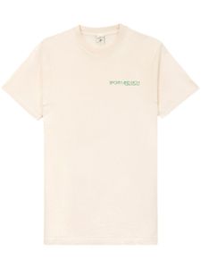 Sporty & Rich t-shirt en coton à logo imprimé - CREAM