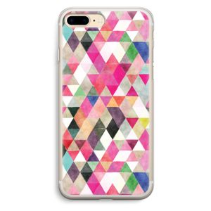 Gekleurde driehoekjes: iPhone 7 Plus Transparant Hoesje