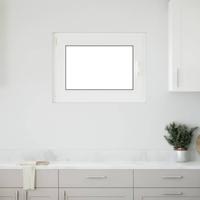 Kelderraam "RISOR" 80x70 cm draai-kiep DIN links wit