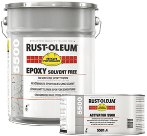 rust-oleum 5500 high-build oplosmiddelvrije epoxy ral 7001 set 4 ltr