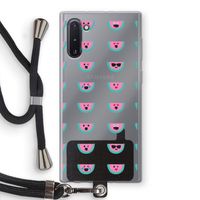 Smiley watermeloenprint: Samsung Galaxy Note 10 Transparant Hoesje met koord