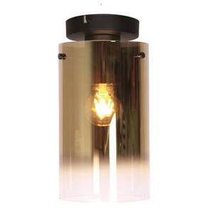 Freelight Plafondlamp Ventotto Zwart & Gold Glas 15cm Ø