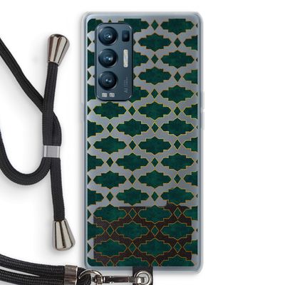 Moroccan tiles: Oppo Find X3 Neo Transparant Hoesje met koord