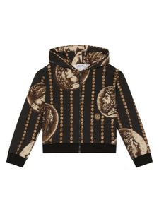 Dolce & Gabbana Kids hoodie en coton à imprimé - Marron