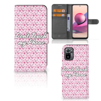 Xiaomi Redmi Note 10S | 10 4G | Poco M5s Portemonnee Hoesje Flowers Pink DTMP Xiaomi Redmi Note 10S | 10 4G | Poco M5s Portemonnee Hoesje Flowers Pink DTMP