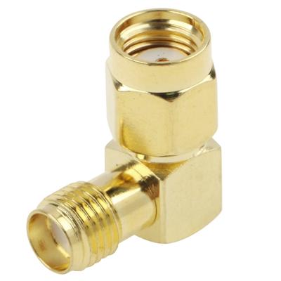 Goud Vergulde RP-SMA Male naar SMA Female Adapter