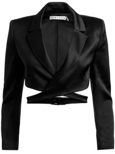 alice + olivia blazer cache-cœur Leone à coupe crop - Noir