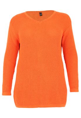 Yoek Pullover V-neck KNIT ECO | Oranje | Maat 50/52