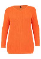Yoek Pullover V-neck KNIT ECO | Oranje | Maat 50/52