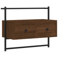 vidaXL Tv-meubel wandgemonteerd 60,5x30x51 cm hout bruin eikenkleur - thumbnail