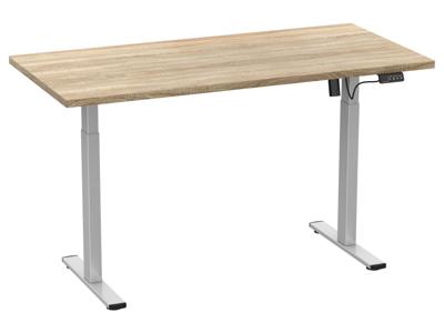 VCM Elektrisch verstelbaar bureau E-Lona (Sonoma eiken/zilver, 140 x 50 cm)
