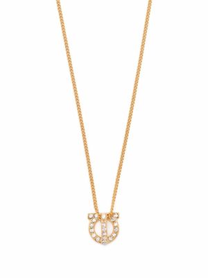 Ferragamo collier à pendentif Gancini orné de cristal