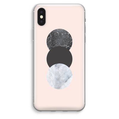 Marmeren cirkels: iPhone XS Max Transparant Hoesje