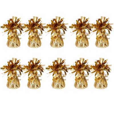Ballon gewichtjes - 10x - mat goud - 170 gram - helium ballontrosjes
