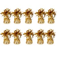 Ballon gewichtjes - 10x - mat goud - 170 gram - helium ballontrosjes