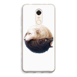 Yin Yang Wolves: Xiaomi Redmi 5 Transparant Hoesje