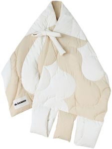 Jil Sander écharpe à empiècements contrastants - Blanc