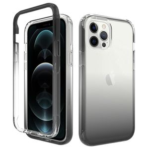 iPhone 7 hoesje - Full body - 2 delig - Shockproof - Siliconen - TPU - Zwart