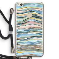 Watercolor Agate: Huawei Ascend P8 Lite (2017) Transparant Hoesje met koord