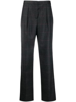 ASPESI pantalon ample à carreaux - Gris