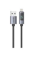 Swissten Swissten LCD USB-A naar Lightning Kabel - 1.5M - Zwart
