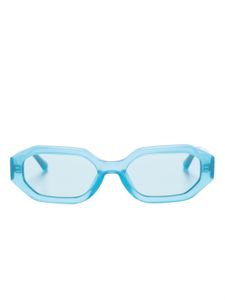 Linda Farrow x The Attico lunettes de soleil Irene à monture géométrique - Bleu