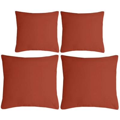 Stof Textile sierkussen Nelson - set 4x - terracotta - 2 formaten - polyester