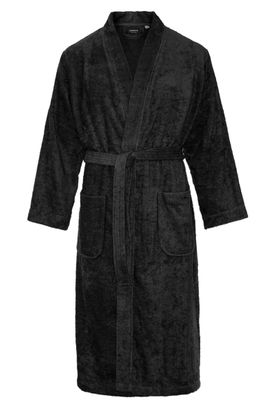 Kimono badstof katoen - zwart-l/xl