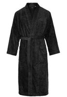 Kimono badstof katoen - zwart-l/xl