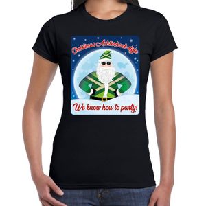 Fout kerst shirt Achterhoek style zwart voor dames