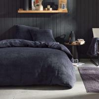 Beddenset - TODAY - Teddy - Tweepersoons - 220 x 240 cm - Effen antracietgrijs