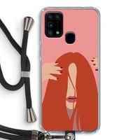 Woke up like this: Samsung Galaxy M31 Transparant Hoesje met koord