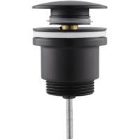 Clickwaste Afvoerplug Messing Mat Zwart - Hoogwaardige Kwaliteit