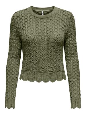Only Onlsaga Life Ls O-neck Cc Knt Trui Kalamata