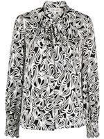 DVF Diane von Furstenberg chemise Tina à motif cœur - Noir