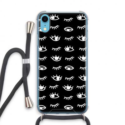 Eye pattern #3: iPhone XR Transparant Hoesje met koord