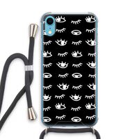 Eye pattern #3: iPhone XR Transparant Hoesje met koord