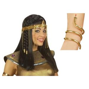 Verkleed accessoire setje Cleopatra - hoofdband en armband goud - Egypte thema party