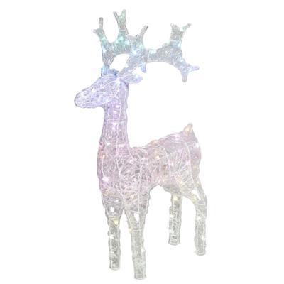 Kerstverlichting figuur - rendier - RGB-kleuren - 45 x 75 cm - 80 leds